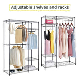 Portable Steel Closet Hanger Storage Rack Organizer