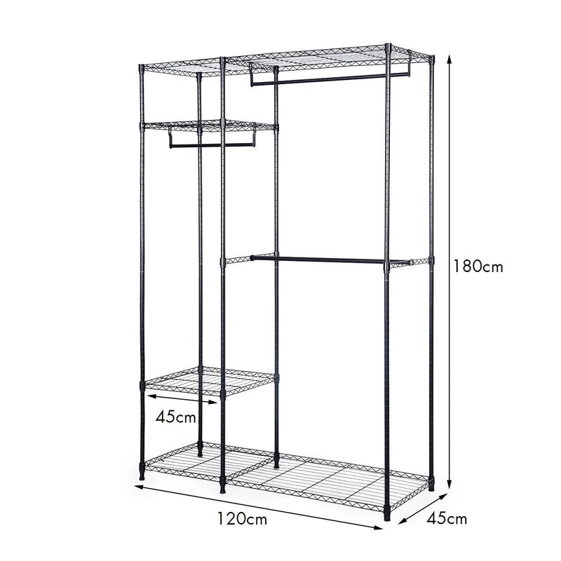 Portable Steel Closet Hanger Storage Rack Organizer