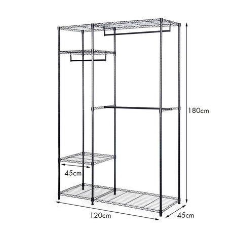 Portable Steel Closet Hanger Storage Rack Organizer