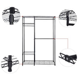 Portable Steel Closet Hanger Storage Rack Organizer