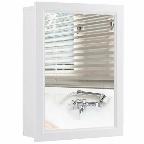 Mirror Cabinet with Wall Mounted for Bathroom/Kitchen-White