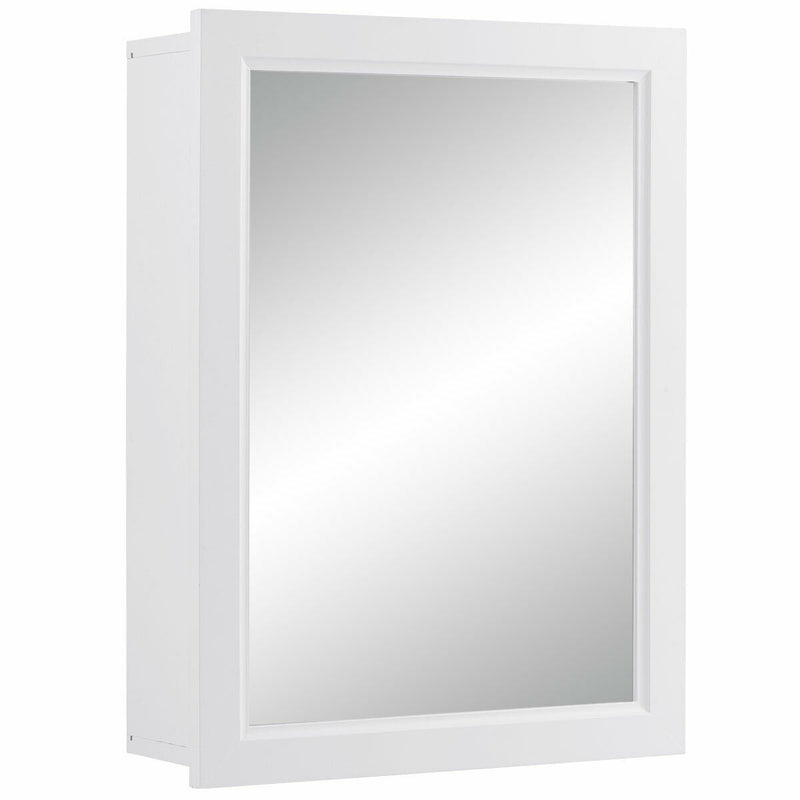 Mirror Cabinet with Wall Mounted for Bathroom/Kitchen-White
