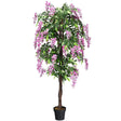 6-Feet Artificial Wisteria Silk Indoor-Outdoor Tree