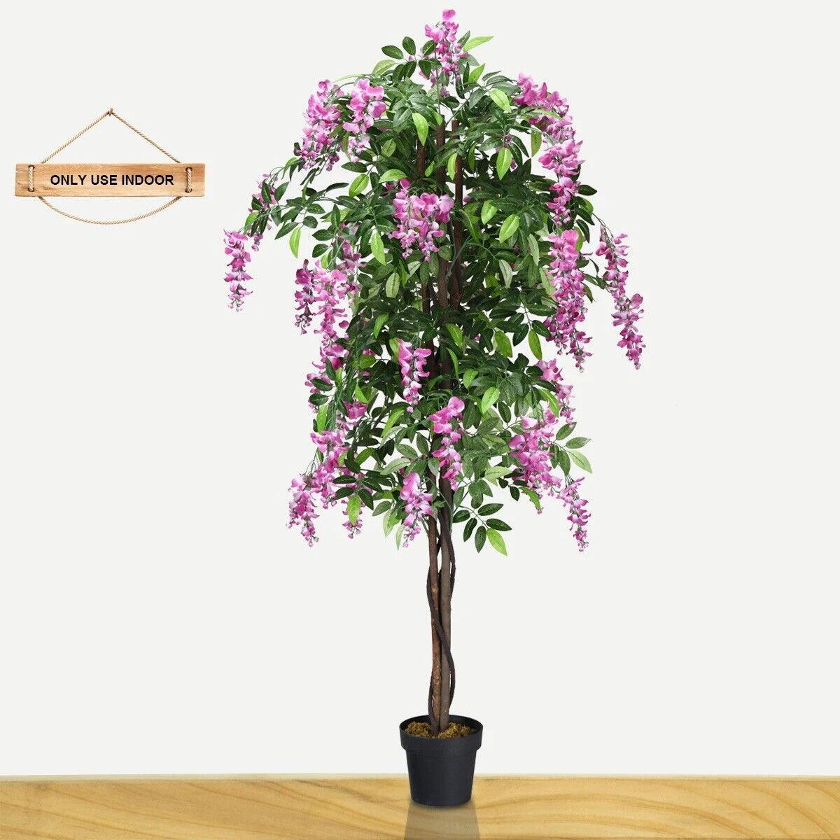 6-Feet Artificial Wisteria Silk Indoor-Outdoor Tree