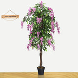 6-Feet Artificial Wisteria Silk Indoor-Outdoor Tree