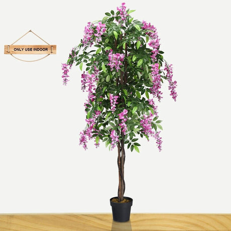 6-Feet Artificial Wisteria Silk Indoor-Outdoor Tree