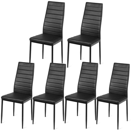Set of 6 High Back Dining Chairs-Set of 6