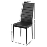 Set of 6 High Back Dining Chairs-Set of 6