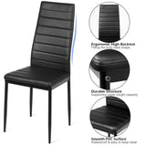 Set of 6 High Back Dining Chairs-Set of 6