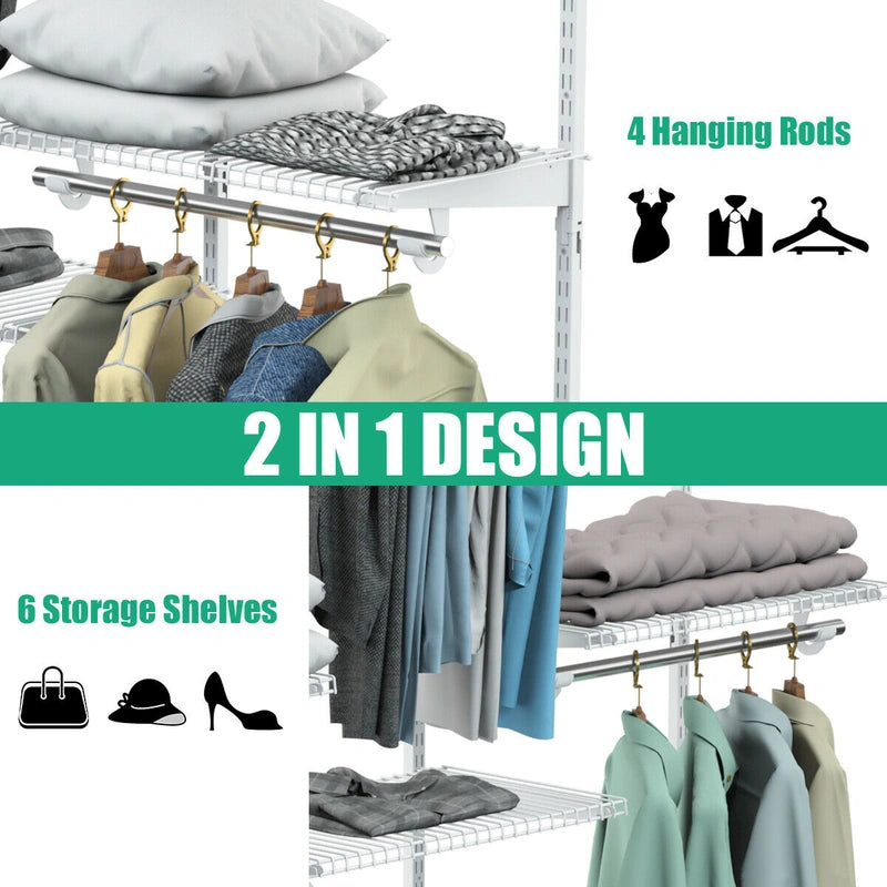 Custom Closet Organizer System with Shelves for Bedroom