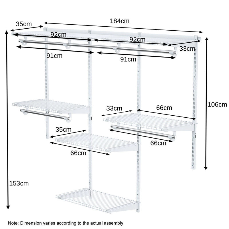 Custom Closet Organizer System with Shelves for Bedroom