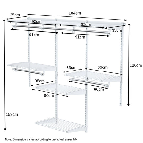 Custom Closet Organizer System with Shelves for Bedroom