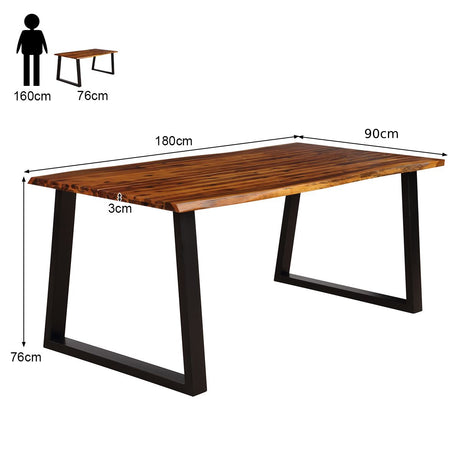 Rectangular Acacia Wood Dining Table