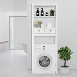 X-Frame Over The Toilet Bathroom Storage Shelf with 2 Drawers