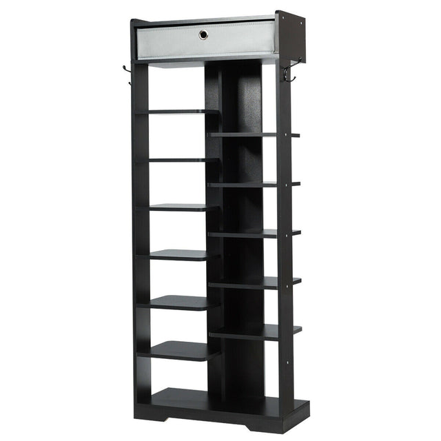 13-tier Vertical Shoe Rack with Removable Drawer