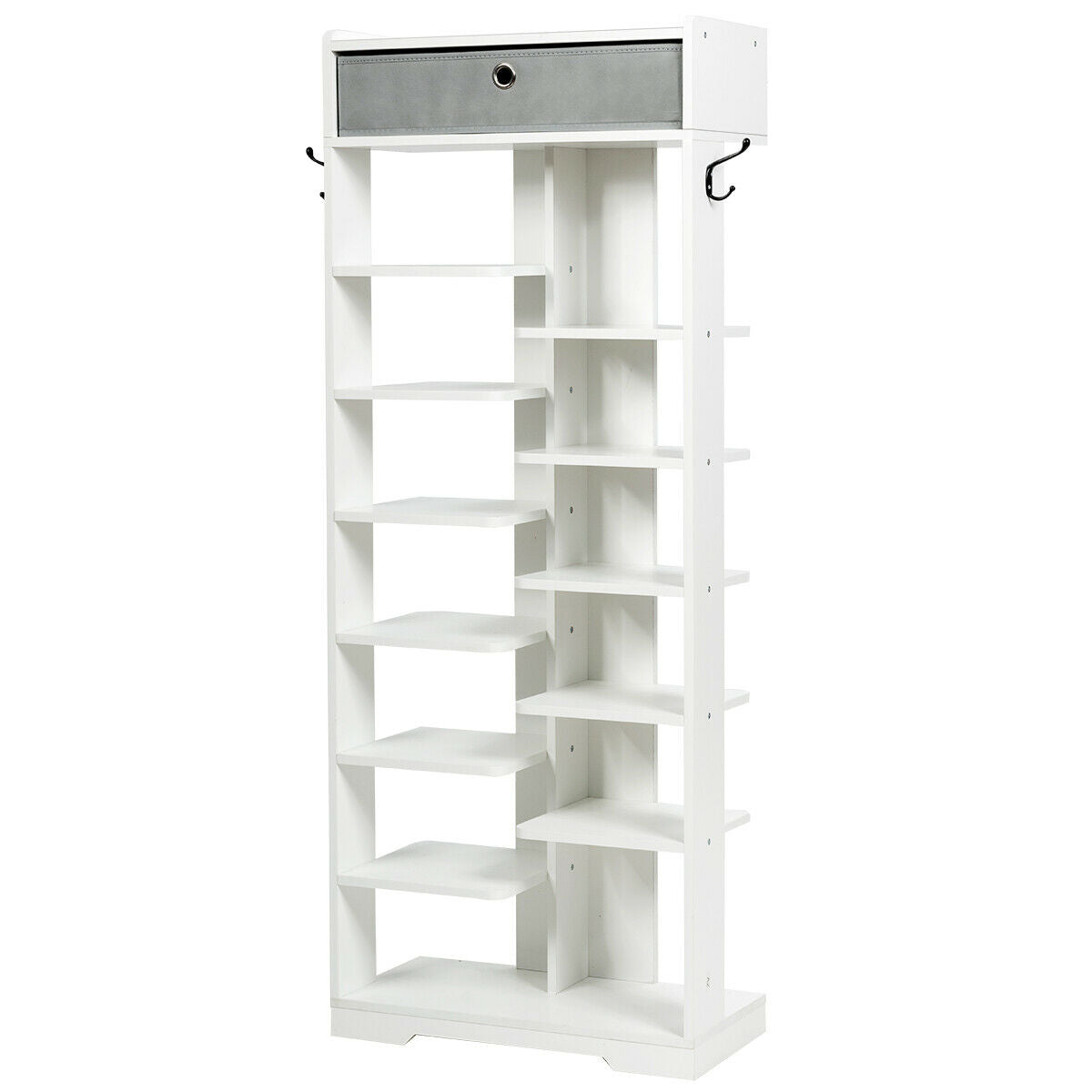 13-tier Vertical Shoe Rack with Removable Drawer