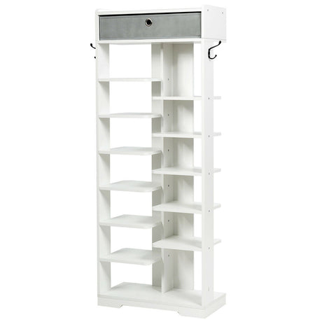 13-tier Vertical Shoe Rack with Removable Drawer