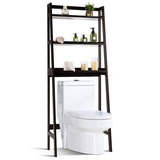 3-Tier Wood Over the Toilet Storage Rack for Bathroom &amp; Laundry-Brown