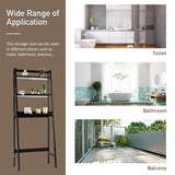 3-Tier Wood Over the Toilet Storage Rack for Bathroom &amp; Laundry-Brown