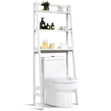 3-Tier Wood Over the Toilet Storage Rack for Bathroom &amp; Laundry-White