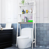 3-Tier Wood Over the Toilet Storage Rack for Bathroom &amp; Laundry-White