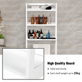 3-Tier Wood Over the Toilet Storage Rack for Bathroom &amp; Laundry-White