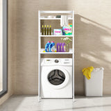 3-Tier Wood Over the Toilet Storage Rack for Bathroom &amp; Laundry-White