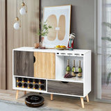 Mid-Century Buffet Sideboard Wooden Storage Cabinet