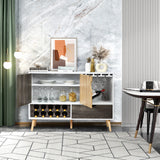 Mid-Century Buffet Sideboard Wooden Storage Cabinet