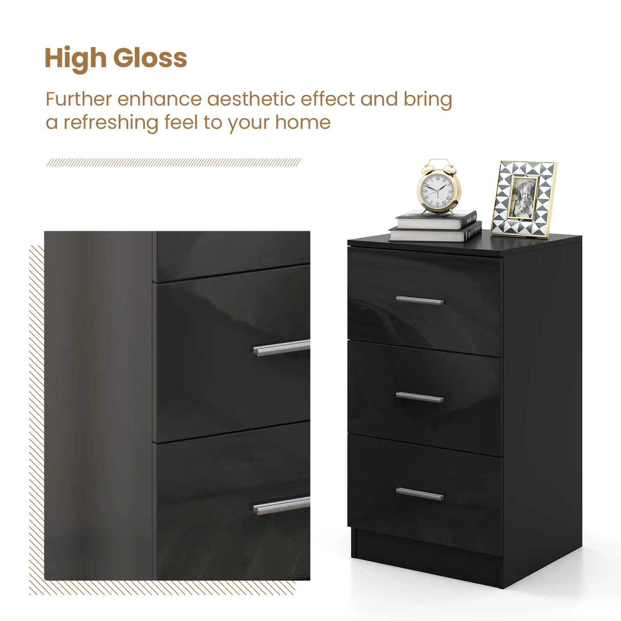 Office cabinet with 3 drawers