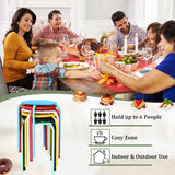 Set of 6 Portable Plastic Stack Stools -Multicolor