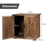 Garden Wooden Shed with Double Doors