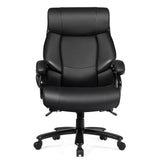 PU Leather Massage Office Chair with Thick Foam Cushion-Black