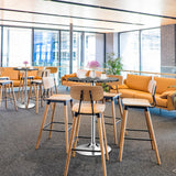 Modern Height Adjustable and 360 Swivel Bar Table with Marble Patterns