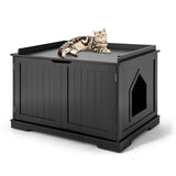 Cat Litter Box with Magnetic Door and Adjustable Partition