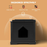 Cat Litter Box with Magnetic Door and Adjustable Partition