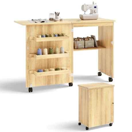Folding desk and cabinet 2in1