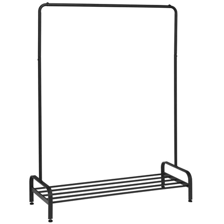 Freestanding 2 in 1 Cloth Rack with Anti-Slip Stoppers for Living Room/ Bedroom