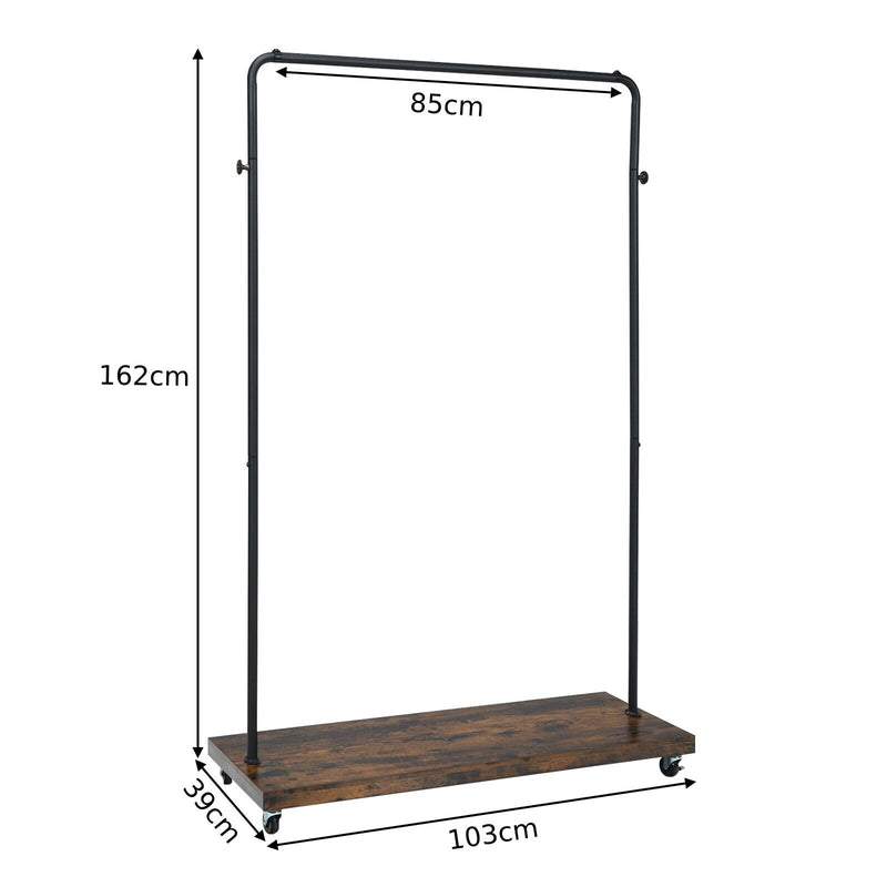 Rolling Garment Rack with Lockable Casters for Residential Commercial Use