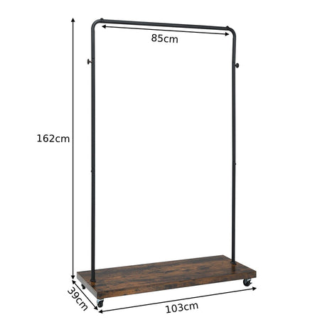 Rolling Garment Rack with Lockable Casters for Residential Commercial Use