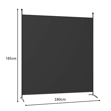Single Panel Room Divider Privacy Partition Screen for Office Home-Black