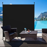 Single Panel Room Divider Privacy Partition Screen for Office Home-Black