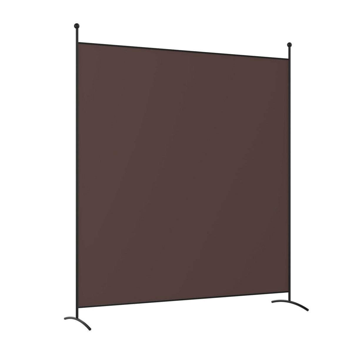 Single Panel Room Divider Privacy Partition Screen for Office Home-Brown