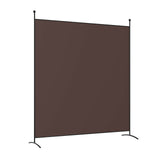 Single Panel Room Divider Privacy Partition Screen for Office Home-Brown