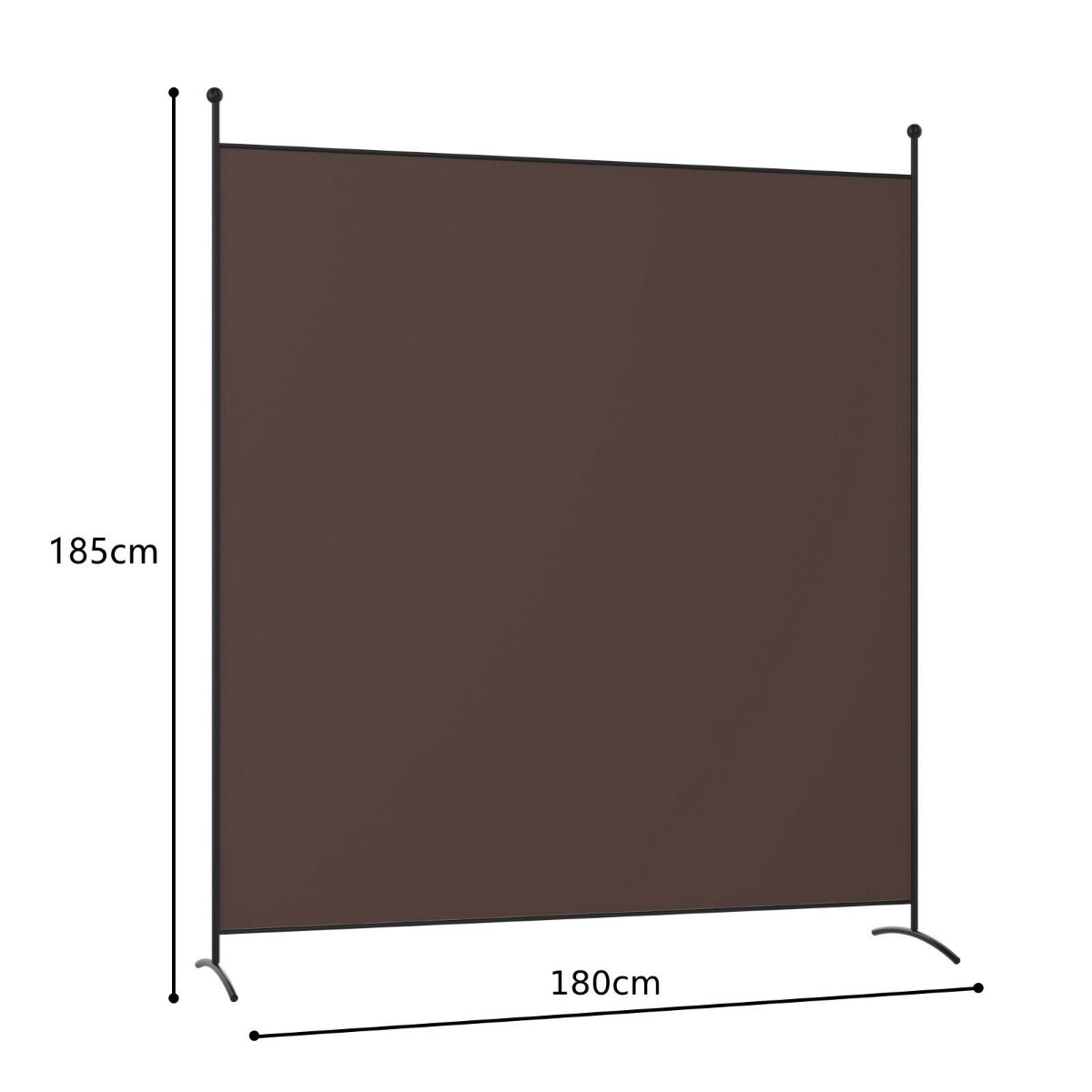Single Panel Room Divider Privacy Partition Screen for Office Home-Brown