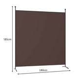 Single Panel Room Divider Privacy Partition Screen for Office Home-Brown