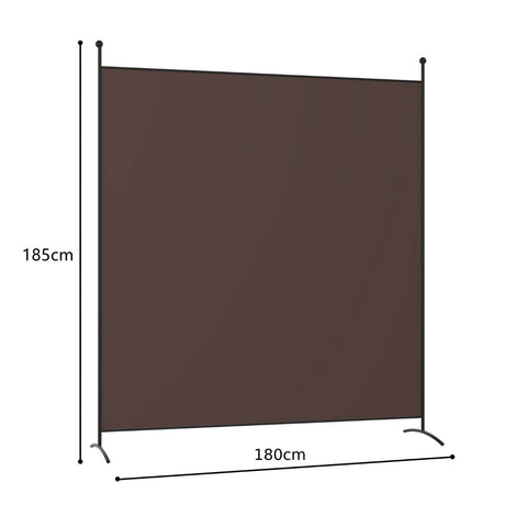 Single Panel Room Divider Privacy Partition Screen for Office Home-Brown