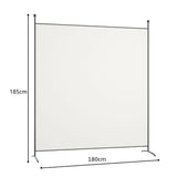 Single Panel Room Divider Privacy Partition Screen for Office Home-White