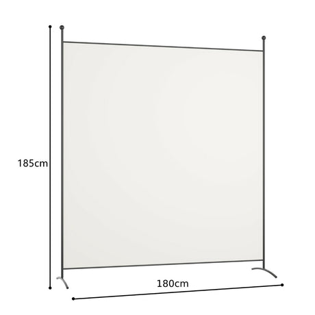 Single Panel Room Divider Privacy Partition Screen for Office Home-White