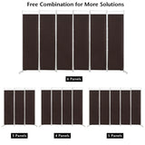 6-Panel Room Divider Folding Privacy Screen -Brown